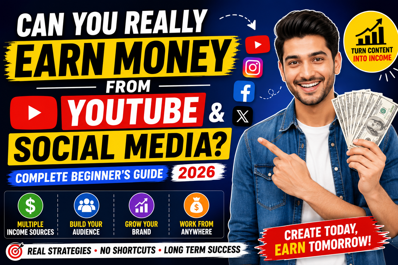 How to Earn Money from YouTube & Social Media in 2026: A Complete Beginner's Guide