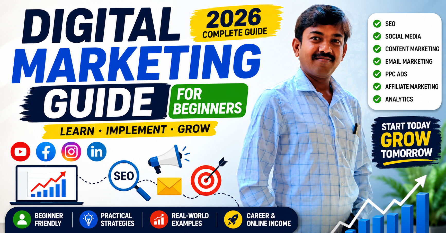 Digital Marketing Guide for Beginners (2026): Learn Digital Marketing Step by Step