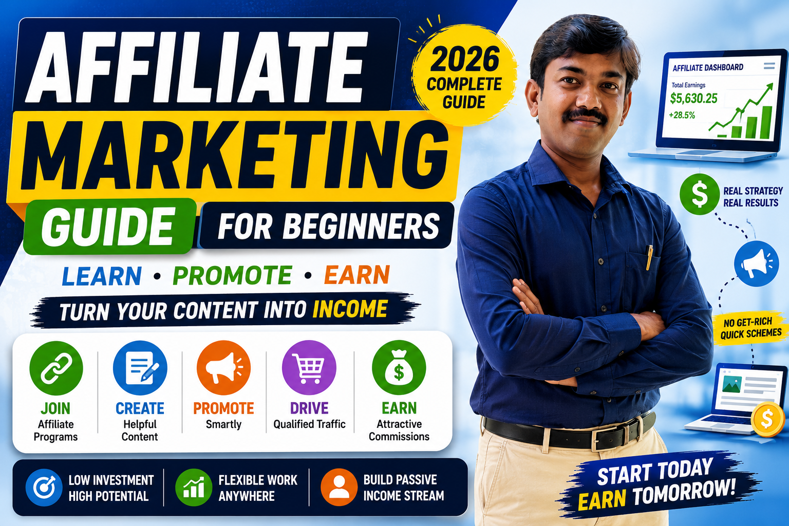 Affiliate Marketing Guide for Beginners (2026): How to Start Earning Online Step by Step