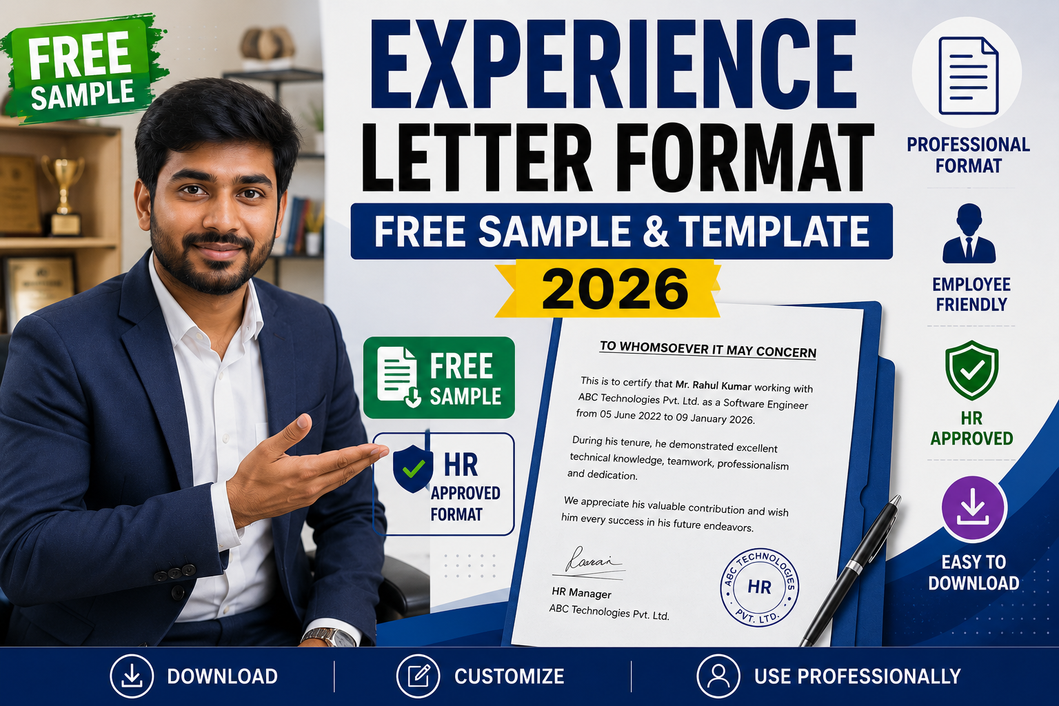 Experience Letter Format (2026): Free Sample, Template & Writing Guide for Employees