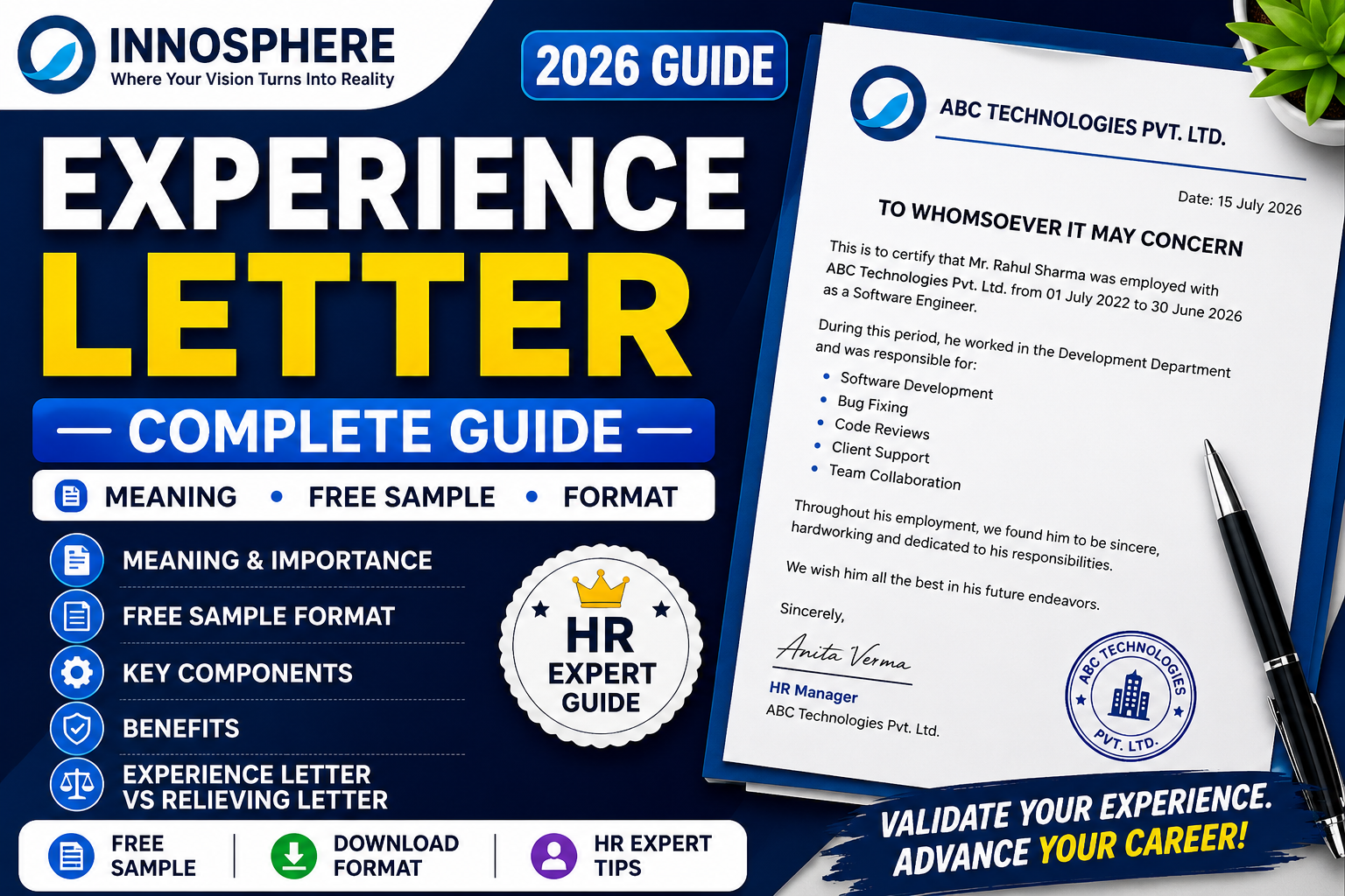 Experience Letter Format (2026): Free Sample, Meaning, Importance & Complete Guide